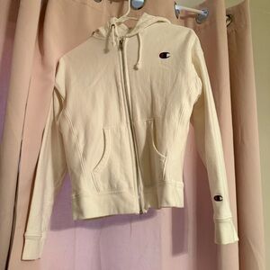 Champion Women's White Hoodie Jacket